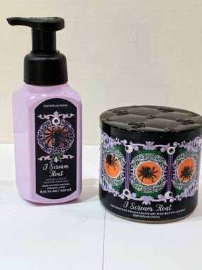 Bath & Body Works I Scream Float Foaming Hand Soap & Candle - Lavender/Purple